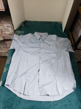 Cypress Shirt Size Extra Large Men Blue Long Sleeves Silk Blend
